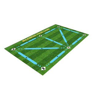 Ioensy - Alfombra De Entrenamiento De Fútbol Antideslizante Para Principiantes, Para Uso Doméstico, 50 Cm X 80 Cm