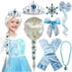 thumbnail image 1 of Peluca De Princesa Elsa Trenzas De Frozen Elsa Con Tiara Collar Y Guantes, 1 of 7