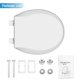 thumbnail image 5 of Asiento de inodoro homfan redondo de cierre suave, duradero, blanco, 5 of 6