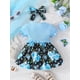 thumbnail image 5 of Baby Girls Cute Casual Ruffled Stitching Flower Ribbed Dress & Bow Headband Set For Summer Holiday, 5 of 5