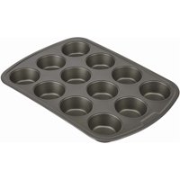 Molde Para Magdalenas Goodcook Everyday, Acero Antiadherente, 12 Tazas, Gris