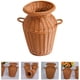 thumbnail image 3 of Jarrón de mimbre, cesta de flores tejida de ratán, largo, rústico, para arreglos florales, ideal para bodas, decoración del hogar (marrón claro), 3 of 6