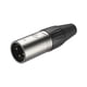 thumbnail image 1 of Conector canon XLR macho de 3 polos gris, 1 of 2