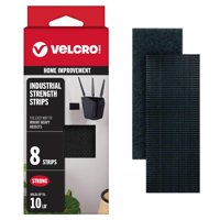 Velcro Brand - Adhesivo Resistente De 10 Kg, Marca Velcro, De La Marca Fasteners, 8 Juegos, Color Negro