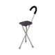 thumbnail image 3 of Asiento De Bastón Plegable Mango Cómodo Silla De Muletas Antideslizante De 34 Pulgadas De Alto Cuadrado Negro, 3 of 3