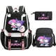thumbnail image 1 of 3pcs Kuromi Backpacks Patchwork Capacity Women Men Travel Mochilas With Shoulder Bags Ins Laptop Teens School Bags, 1 of 3