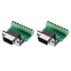 thumbnail image 1 of Conector VGA de 9 pines, 2 filas, macho, terminal de puerto serie sin soldadura, paquete de 2, 1 of 6