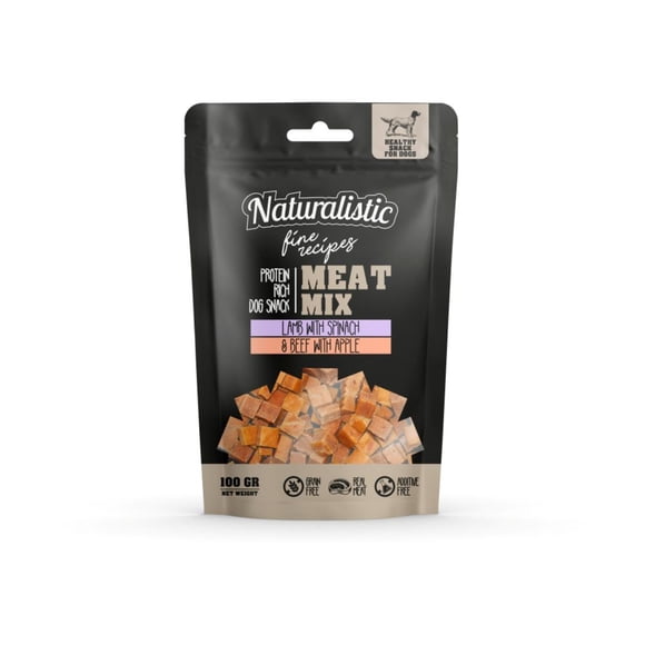 Snack Perro Meat Mix Lamb con Spinaca & Beef Apple Bolsa, g g