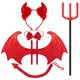 thumbnail image 1 of Set de disfraces Spooktacular Creations Halloween Devil, 5 piezas, 1 of 8