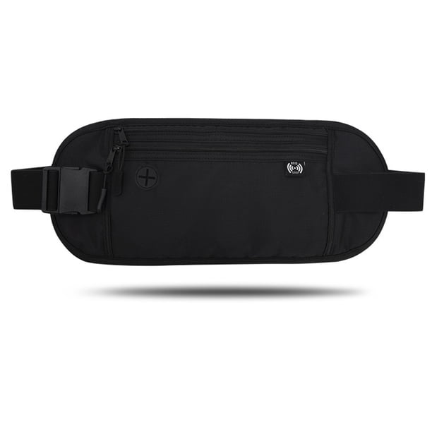 Estuche delgado para pasaporte con bloqueo RFID para proteger efectivo, tarjetas de crédito y documentos de viaje.