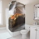 thumbnail image 1 of Cortina de ducha de montaña, juego de cortinas de baño con ganchos, tamaño 66 x 72 pulgadas, 1 of 3