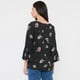 thumbnail image 2 of Blusa Mujer Manga Campana Negro Corona, 2 of 5