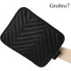 thumbnail image 2 of Juego de 5 agarraderas de algodón de bolsillo para cocina, resistentes al calor, lavables a máquina, de tela de rizo, para horno, color negro liso, salvamanteles para hornear y cocinar con bolsillo., 2 of 7