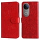 thumbnail image 2 of Funda tipo cartera FOXDOCK para Vivo V50 , diseño girasol en relieve, cuero PU, cierre magnético, soporte y tarjetero, 2 of 5