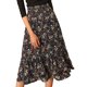 thumbnail image 1 of Faldas de Gasa para Mujer INSPIRE CHIC Cintura Elástica Volantes en Capas Falda Midi Floral Negro-Floral L, 1 of 8