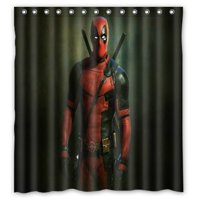 Pinghai - Cortina De Ducha Deadpool Con Ganchos (167 X 183 Cm)