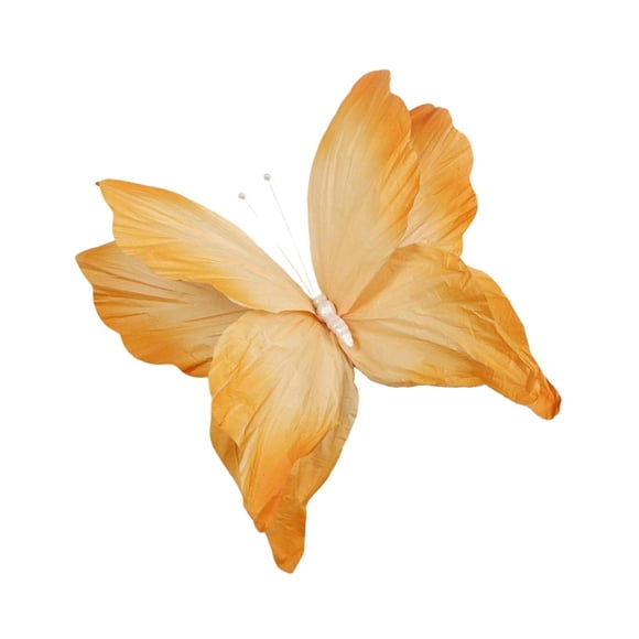 Decoración de Mariposa Artificial, Mariposa Gigante para Fiesta de Bodas, Accesorio Fotográfico para Bodas, Decoración de Pared de Sala de Estar Y Fes Naranja