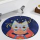 thumbnail image 5 of Wolfboy y la Fábrica de Todo Alfombra Redonda de Felpa Coral, Antideslizante, No Desprende Pelusas, Lavable y Duradera para Salón, Dormitorio y Habitación de Niños 60cm, 5 of 6