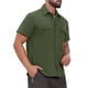 thumbnail image 4 of INSPIRE CHIC Camisa de Carga Sólida para Hombre Dos Bolsillos Camisa de Manga Corta Utilitaria XL Verde Oliva, 4 of 5