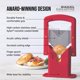 thumbnail image 5 of Cuchilla universal antiadherente Hoan para rebanar bagels con forma de guillotina, color rojo, 5 of 6