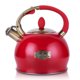 thumbnail image 1 of Tetera SUSTEAS de 2,5 L de acero inoxidable con silbato, roja, 1 of 8