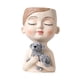 thumbnail image 1 of Maceta Con Cabeza De Resina Para Maceta De Cara Bonita Para Hombre, Decoración De Oficina Y Jardín, Mujer, Perro, Blanco, 1 of 5