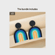 thumbnail image 1 of Boho Colorful Ceramic Polymer Clay Loop Earrings - Sweet & Lovely Candy Rainbow Pendant Drop Earrings - Perfect Gift for Women & Girls!, 1 of 5