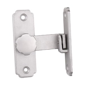 Bothyi - Pestillo De Puerta Corrediza De Granero, Pestillo De Cerradura De Puerta En Ángulo Recto Para Baño, Jardín, Plateado