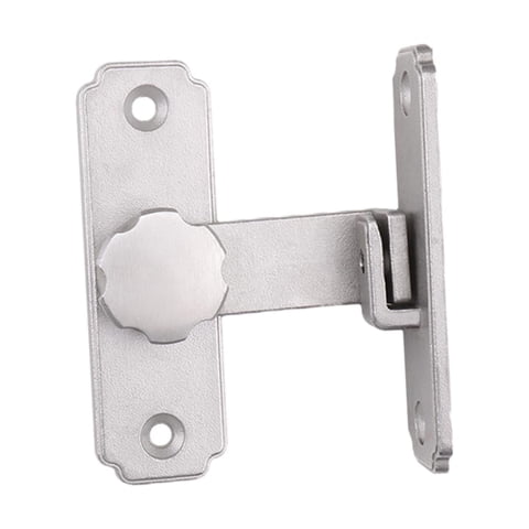 Bothyi - Pestillo De Puerta Corrediza De Granero, Pestillo De Cerradura De Puerta En Ángulo Recto Para Baño, Jardín, Plateado