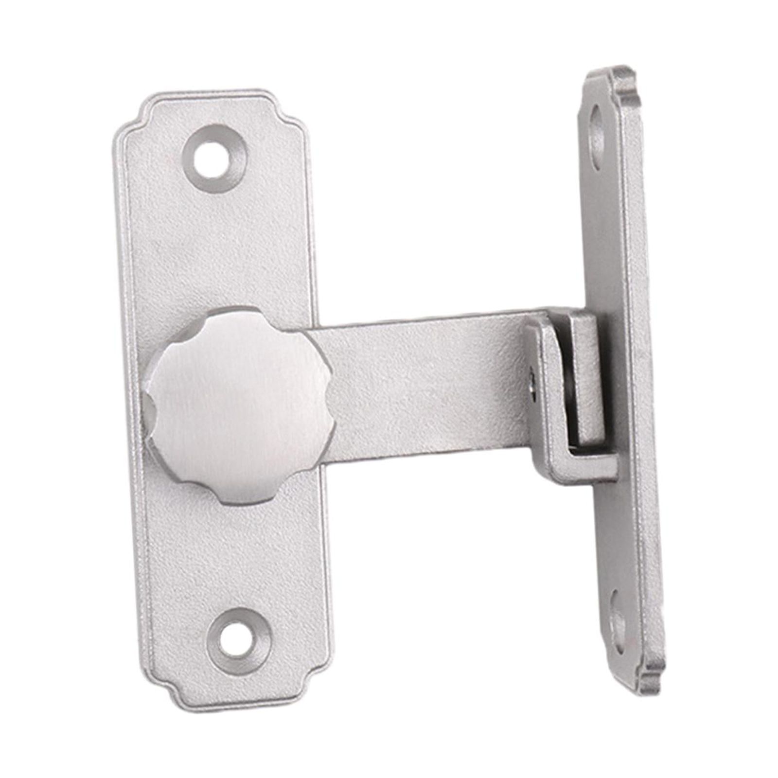 Bothyi - Pestillo De Puerta Corrediza De Granero, Pestillo De Cerradura De Puerta En Ángulo Recto Para Baño, Jardín, Plateado