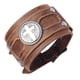 thumbnail image 1 of PU Cuero Brazalete Pulsera Pulsera Hebilla Steampunk Hecho A Mano Marrón, 1 of 5