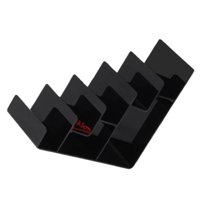 Magideal - Estante De Exhibición Vertical De Acrílico, Soporte De Exhibición De Escritorio, Decoración, Escaparate Transparente Acrílico Para Cartera Cosmética, 5 Capas