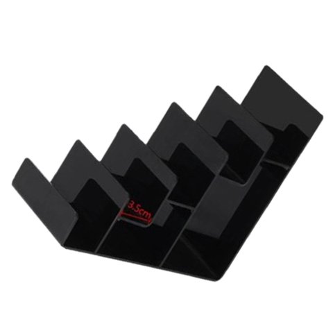 Magideal - Estante De Exhibición Vertical De Acrílico, Soporte De Exhibición De Escritorio, Decoración, Escaparate Transparente Acrílico Para Cartera Cosmética, 5 Capas