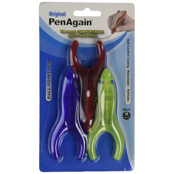 Bolígrafos PenAgain Pack de 3 - Rojo/Azul/Verde Neón