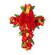 thumbnail image 4 of Artificial Tulip Flower Wreath Garland Hanger Pascua Pascua Puerta Delantera Bozo Rojo, 4 of 5