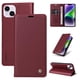 thumbnail image 1 of Funda Billetera de Cuero para iPhone 15 Plus con Tarjetero y Soporte - Tapa Magnética Rojo, 1 of 6