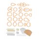 thumbnail image 1 of 124 Uds. Cortador Para Pendientes De Arcilla Polimérica Geométricos Para Pendientes De Arcilla Polimérica Naranja, 1 of 5