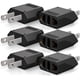 thumbnail image 1 of Adaptador de enchufe Unidapt de EU a US tipo A, paquete de 6, negro, 1 of 4