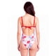 thumbnail image 2 of Traje de baño de una pieza rebajado estampado rojo Talla S, 2 of 3