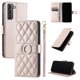 thumbnail image 1 of Funda Acolchada con Anilla y Correa para Samsung Galaxy S21 Plus Slots para Tarjetas Oro rosa, 1 of 5