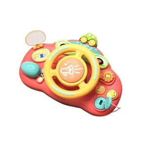 Magideal - Conducción De Automóviles Juguete Cochecito Volante Luz Sonido Bebé Niños Musical Vocal Juguetes Niños Volante Controlador De Conducción Para Niños Y , Rojo 27X9Cm