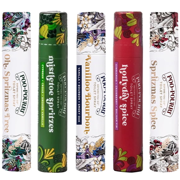 Desodorante de Área Poo-Pourri Pack de 5 x 10 ml - Set de Regalo Navideño