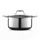thumbnail image 2 of Antiadherente híbrido Stockpot HexClad de 8 litros con tapa de vidrio de inducción, 2 of 3