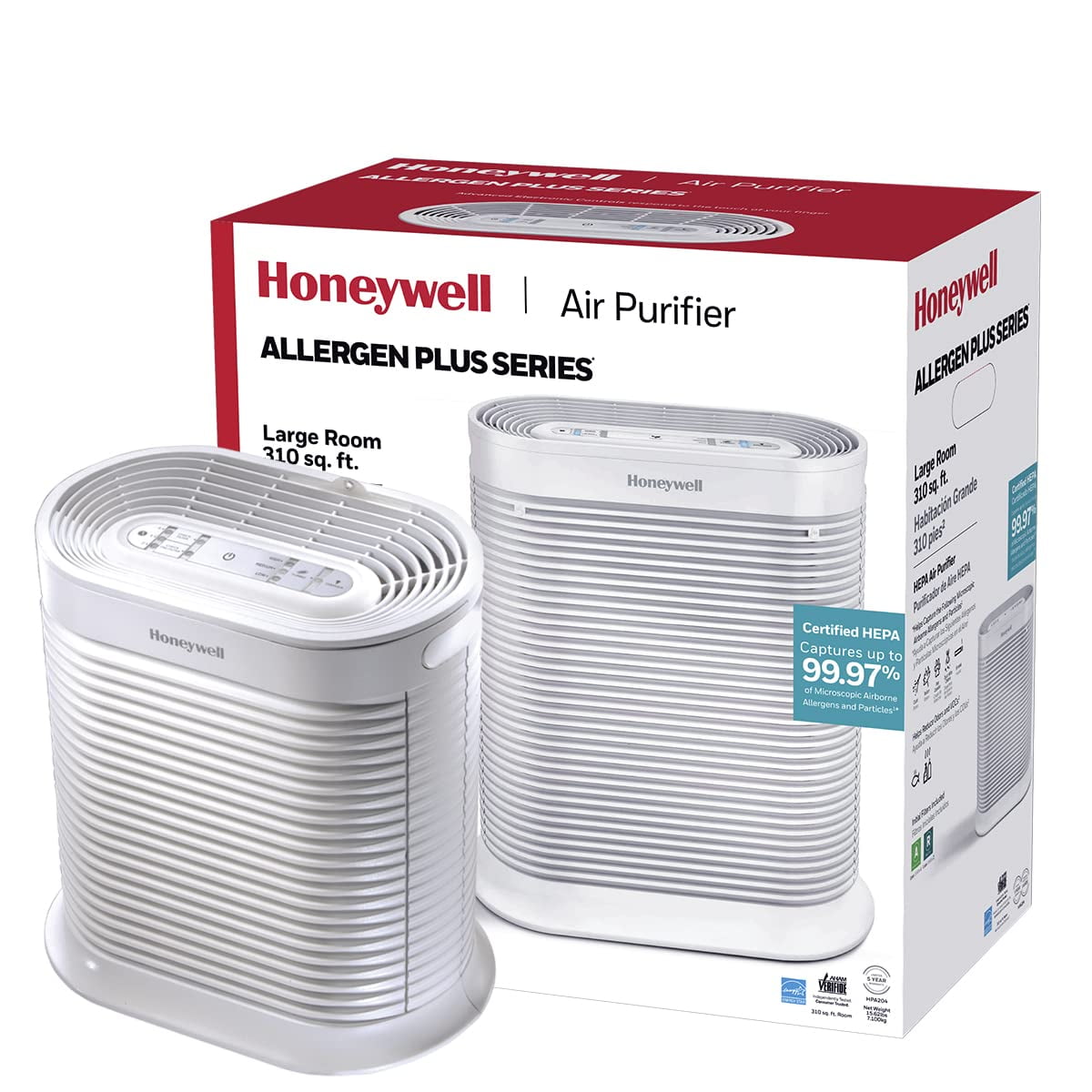 Purificador De Aire Honeywell Hpa204 Hepa Para Habitaciones Grandes De 150 M²
