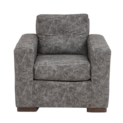 Muebles América - Sofá Franco 1 Cuerpo Cuero Auris Gris