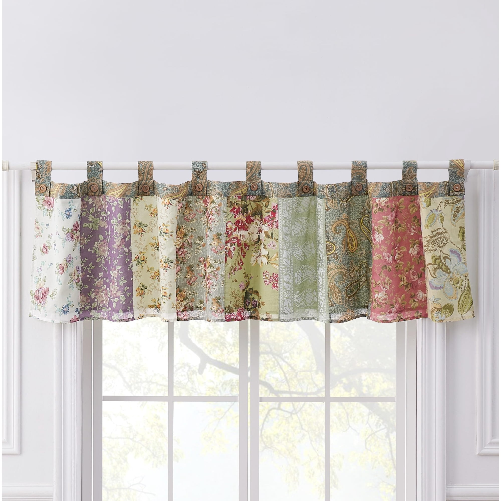 Greenland Home Fashions - Cenefa Para Ventana Greenland Home Blooming Prairie, 84 X 21 Cm, Algodón