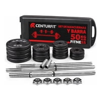 Centurfit - Set Mancuernas Ajustables 50Kg Con Maletín De Almacenamiento