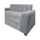 thumbnail image 2 of Sofa Tres Cuerpos Brazo Redondo Felpa Gris Claro, 2 of 3
