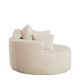 thumbnail image 3 of 50"L Corduroy Sponge single sofa,No Assembly Required,Fluffy Modern Sleeper Chair for Living room, Bedroom, Lounge and Projection Room(Not a swivel chair.), 3 of 3