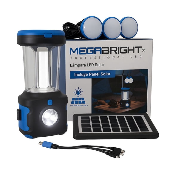 Lampara LED Solar Torch Camping Megabright